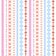 Modern embroidery pattern with simple style stitch for T-Shirt design.