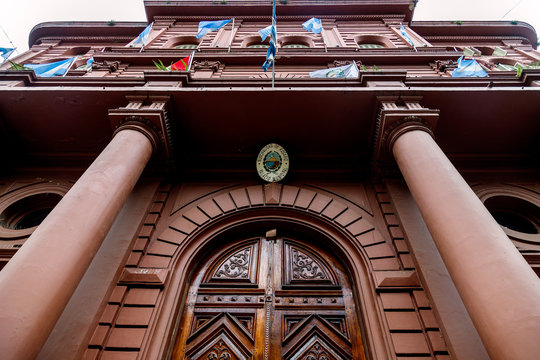 Facade of the building of the municipality of Rosario, Argentina