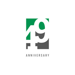 49 Years Anniversary Celebration Logo Vector Template Design Illustration