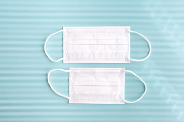 プリーツマスク　不織布マスク　2サイズ　2枚　背景リップルボード(91-1)