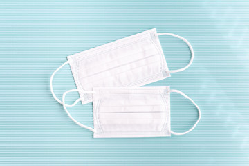 プリーツマスク　不織布マスク　2サイズ　2枚　背景リップルボード(92-1)