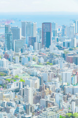 お台場から見た都市風景 アニメ風 Wall Mural Wallpaper Murals Kurosuke