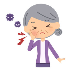 虫歯がある高齢者