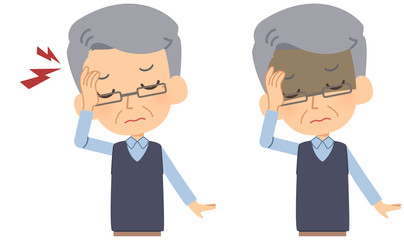 頭痛がする高齢者