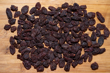 raisins on top of a table