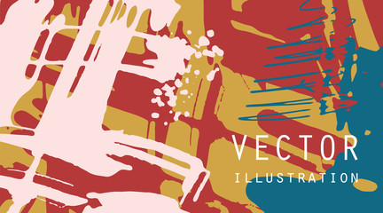 Artistic creative universal cards. Hand Drawn textures.