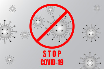 Naklejka premium Covid-19 Coronavirus virus of China, The virus is spreading all over the world. And affecting the health of people around the world. Dangerous virus vector illustration concept.