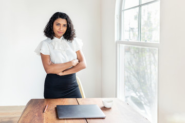 Confident and strong businesswoman