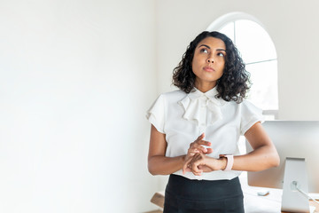 Businesswoman with a smartwatch