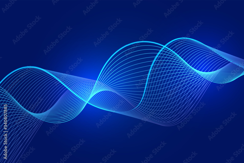 Fototapete line wave geometric texture abstract background with copy space for text or message web and business