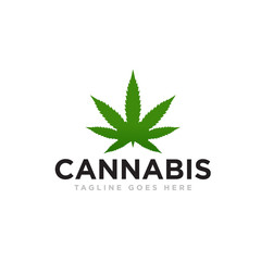 Cannabis or Marijuana Logo Design Vector