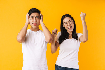 Portrait of a beautiful young asian couple
