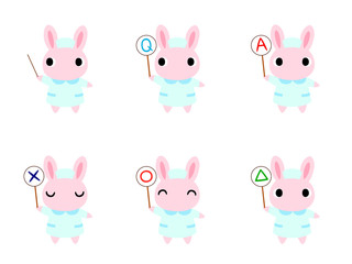 ナースのウサギ　アイコンセット3