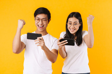 Portrait of a beautiful young asian couple