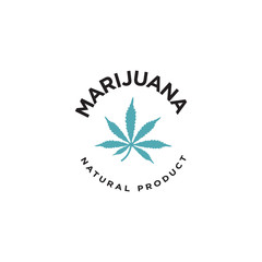 Cannabis or Marijuana Logo Design Vector