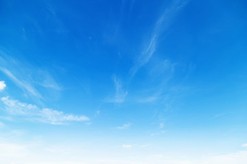 blue sky with puffy clouds