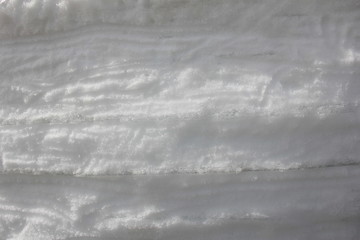 雪の壁の表面