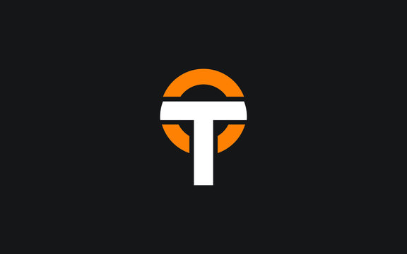 OT or TO and O, T Uppercase Letter Initial Logo Design, Vector Template