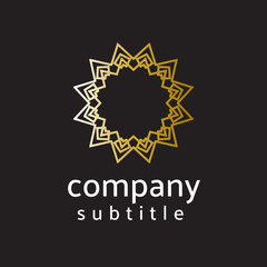 Fototapeta premium ornament gold and silver logo