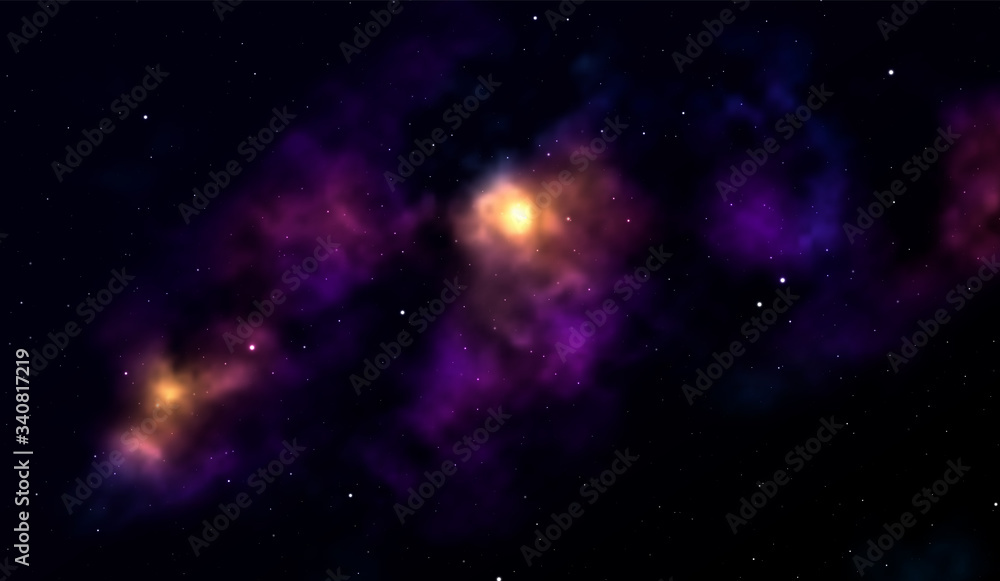 Canvas Prints space background fantastic outer view with realistic bright stars and cluster of gas clouds. univers