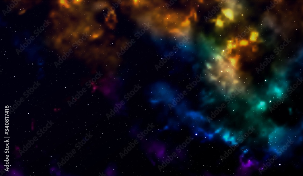 Canvas Prints space background fantastic outer view with realistic bright stars and cluster of gas clouds. univers