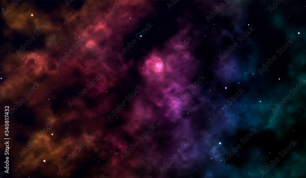 Canvas Prints space background fantastic outer view with realistic bright stars and cluster of gas clouds. univers