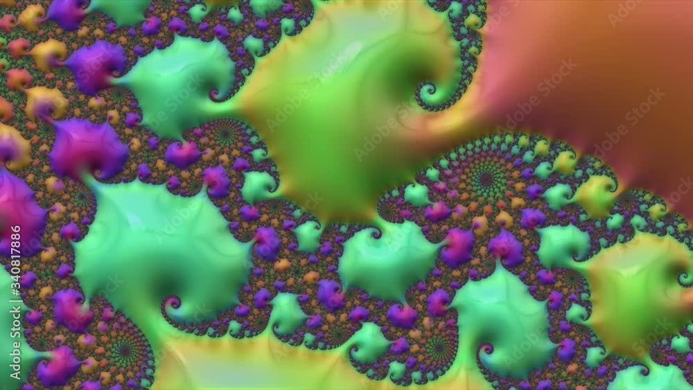 Poster multi-colored abstract pattern image produced with computer after effects