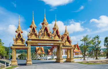 Fototapeta premium Buddhist temple in Thailand, without visitors