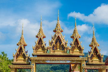 Fototapeta na wymiar Buddhist temple in Thailand, without visitors