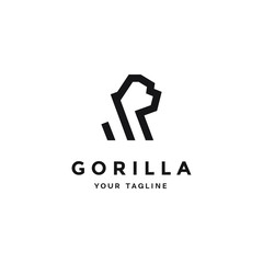 modern gorilla logo design template © funpixel