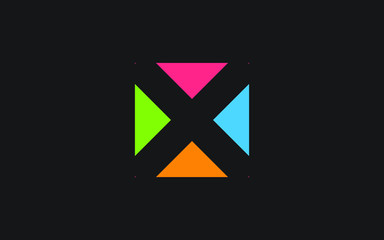 X Uppercase Letter Icon or Logo design, Vector Template
