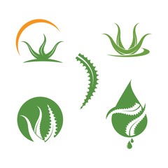 aloevera logo icon vector illustration design
