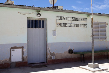 Pocitos town in Puna de Atacama, Argentina