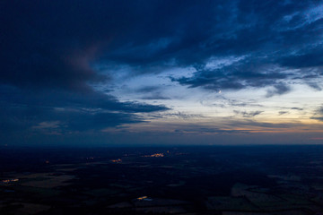 Fototapeta premium Aerial view of wheat fields in Normandy, France