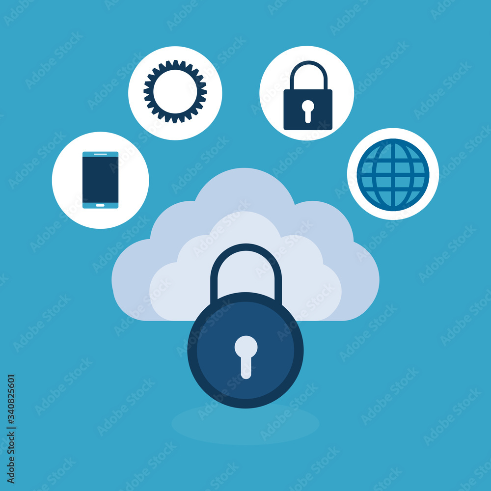 Poster cloud computing banner web icon for business