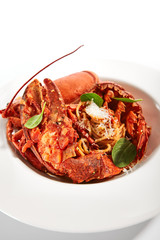 Spaghetti with lobster