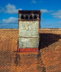 old brick chimney