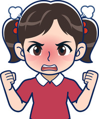 赤い服の女子小学生