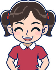 赤い服の女子小学生