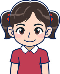 赤い服の女子小学生