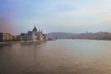 Fototapeta na wymiar The space between Budapest