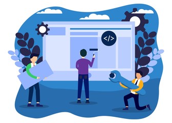 Web Development concept flat design