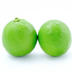 Fresh lime isolated on white background