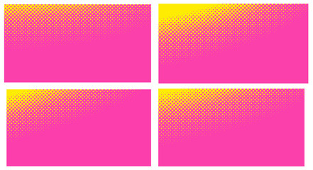 Pink background with dots. Set abstract background with halftone dots design. Vector illustration for comic book.