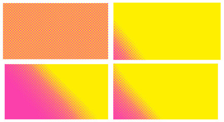 Pink background with dots. Set abstract background with halftone dots design. Vector illustration for comic book.