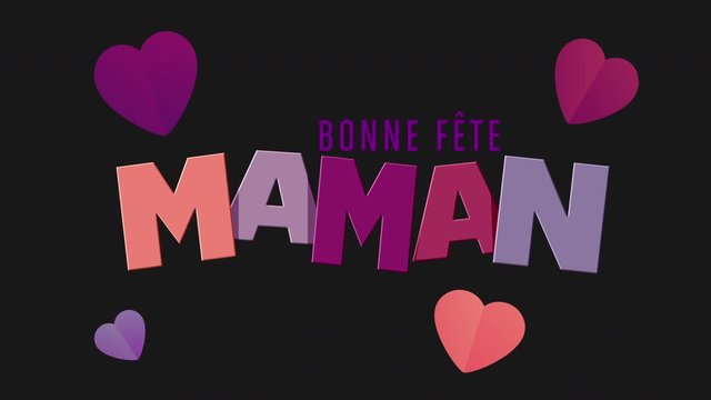 bonne f&ecirc;te maman, vecteur animation