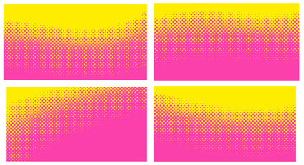 Pink background with dots. Set abstract background with halftone dots design. Vector illustration for comic book.