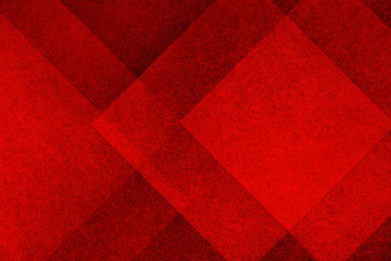 Fototapeta premium Abstract red background with geometric shapes and texture design, blocks and diamond squares and triangles layered in textured material design