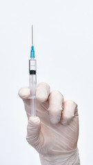 Doctor hand holf medicine vaccine. Anti virus health treatment. Medical nurse surgical. Pharmacy...