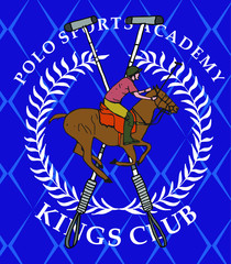 polo sports print and embroidery graphic designs vector art